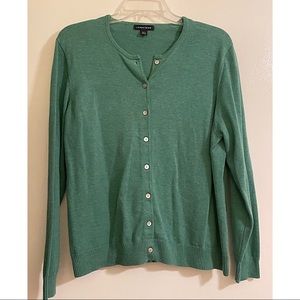 Lands End Plus 1X Cardigan, Green